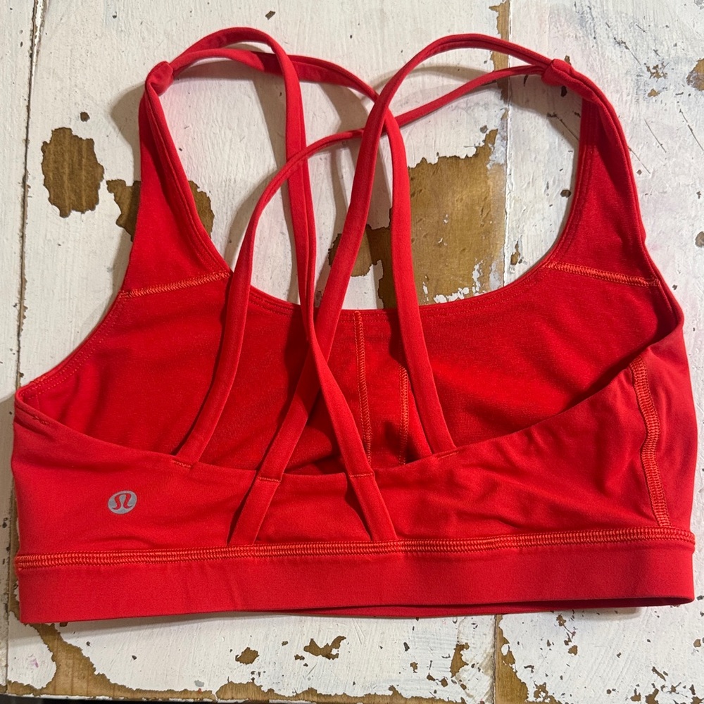 lululemon athletica Vibrant Red Cross-Back Sports Bra
